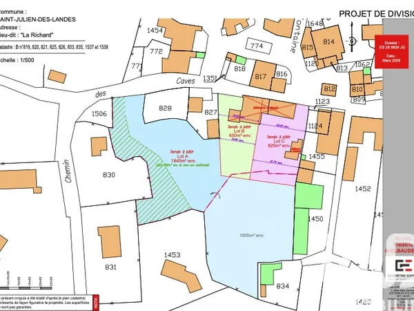 Terrain 650 m²