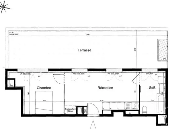 Appartement 2 pièces 38 m²