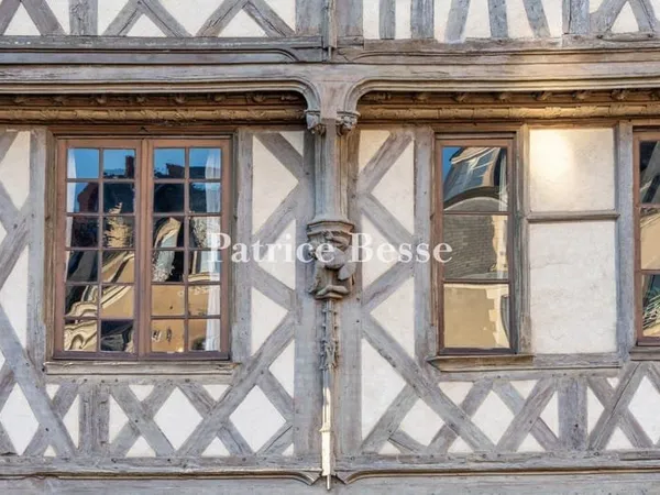 Dans le centre historique de Blois, face à la cathédrale Saint-Louis, une maison du 15e s. Classée M