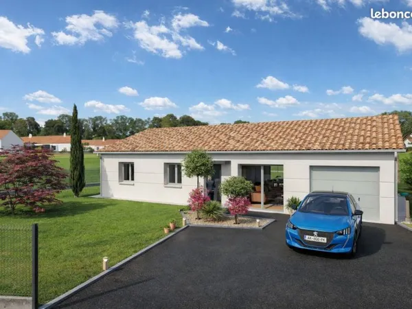 Maison sur terrain de 800 m² commune de Verneuil sur vienne