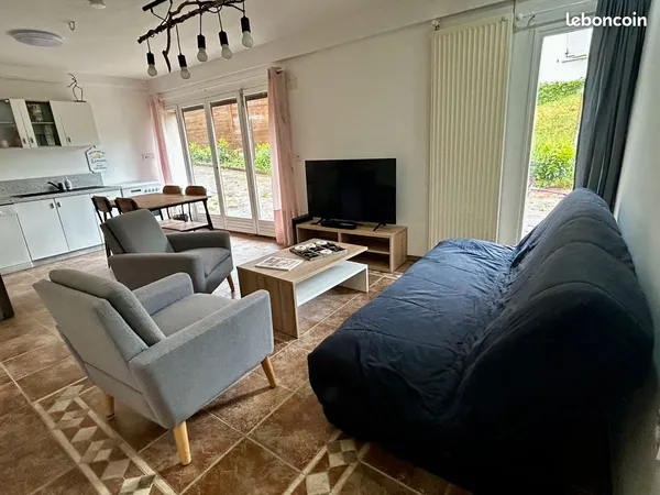Joli T3 meublé avec jardin