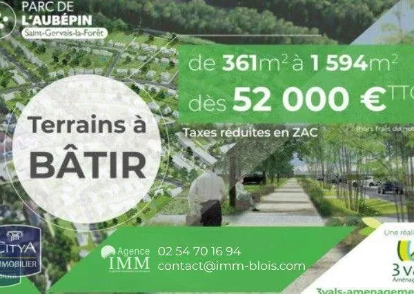 Terrain à bâtir Vente Saint-Gervais-la-Forêt  463m² 67135€