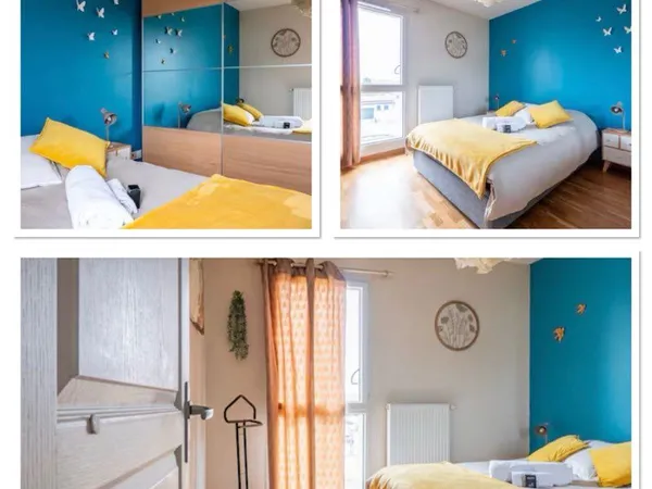 Appartement T2 de 46 m² entièrement meublé, balcon, 2 places de parking souterrain, canapé convertib