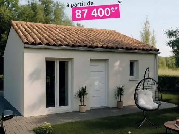 Maison neuve 44 m² + terrain 268 m² - 1 chambre - Chaumes-en-Retz