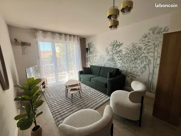T2 meublé 44m² refait à neuf - Quartier des Présidents - Internet inclus