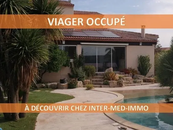 Villeneuve les Béziers VENTE EN VIAGER d'une Villa individuelle