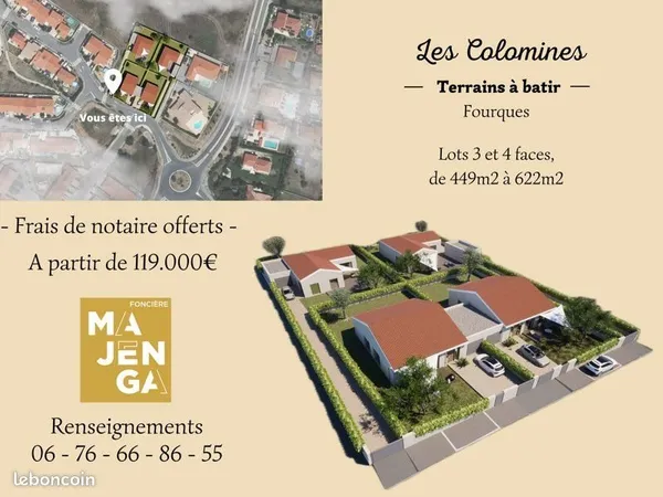 Frais Notaire Offerts - Terrains 4 faces 622m2