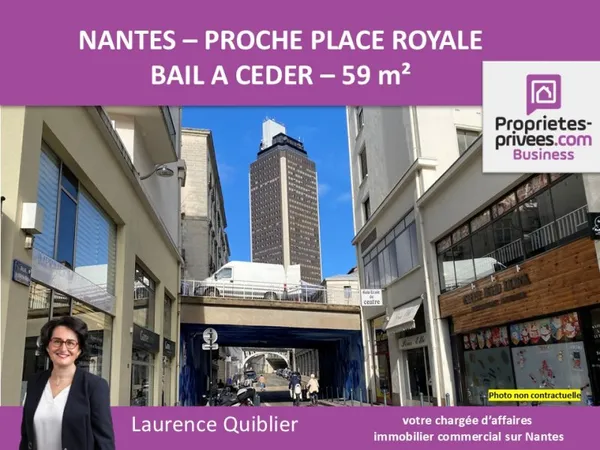 44000 NANTES - BAIL A CEDER , LOCAL COMMERCIAL 59 m²