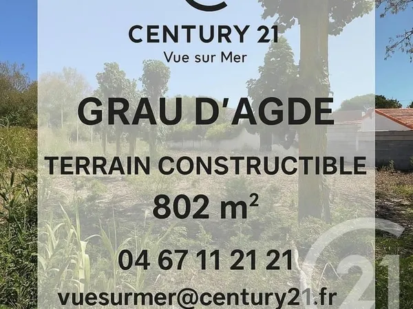Terrain 802 m²