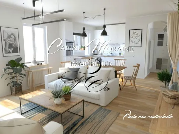 LA RICHARDAIS - Appartement 4 pièces de 83.50m2 Sud- 2ème étage - ascenseur - balcon 12.05m2 - stati