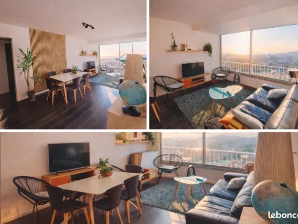 Chambre avec vue mer dans colocation cosy