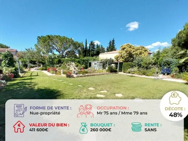 VIAGER - Belle villa avec jardin paysagé en nue-propriété