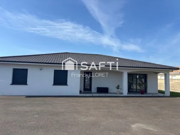 Maison contemporaine 3 chs terrain 1258m²