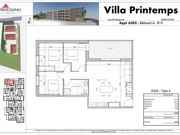 Appartement 4 pièces 75 m²