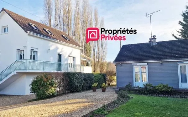Meusnes maison 3 pièces 2ch + gîte 2 pièces 1ch de 148 m² au total + terrasses & dépendances