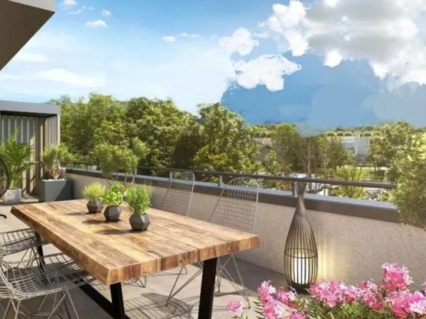 BEAU T3 DE 59 M² AVEC UNE BELLE TERRASSE DE 13M² EXPOSEE PEIN OUEST - PARKINGS ET CAVE INCLUS