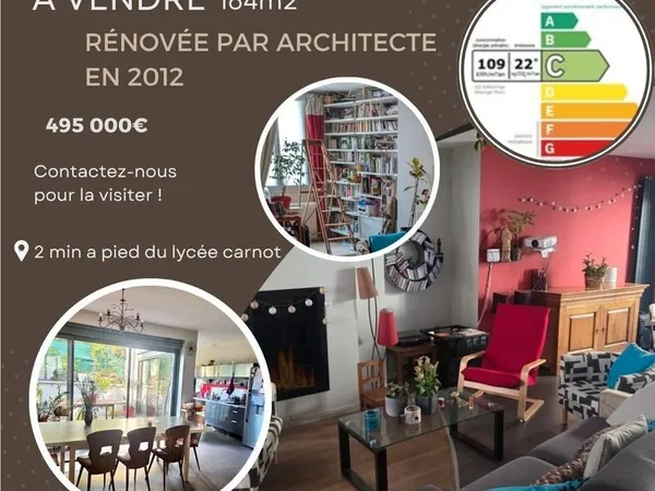Maison 164m2 proche lycee carnot