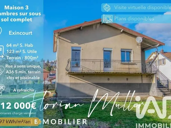 Maison 4 pièces 64 m²