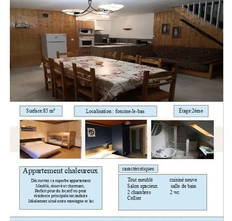 Appartement meublé 3 pièces 85m2
