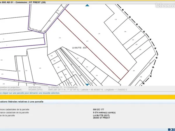 Parcelle de bois 9074m²