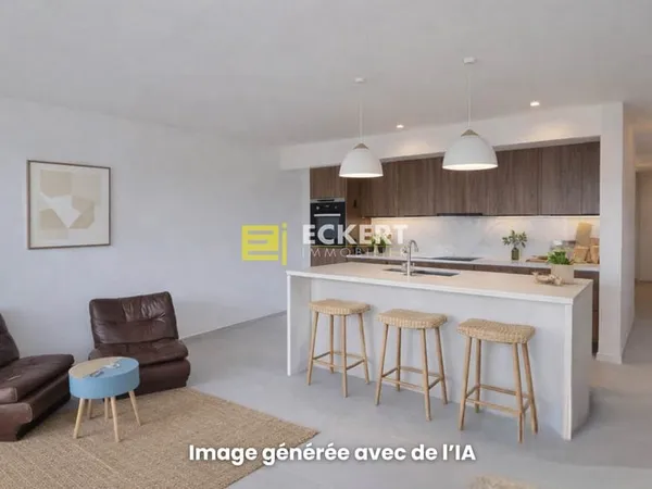 A Rosheim : Appartement 3 pièces en rez-de-jardin avec garag