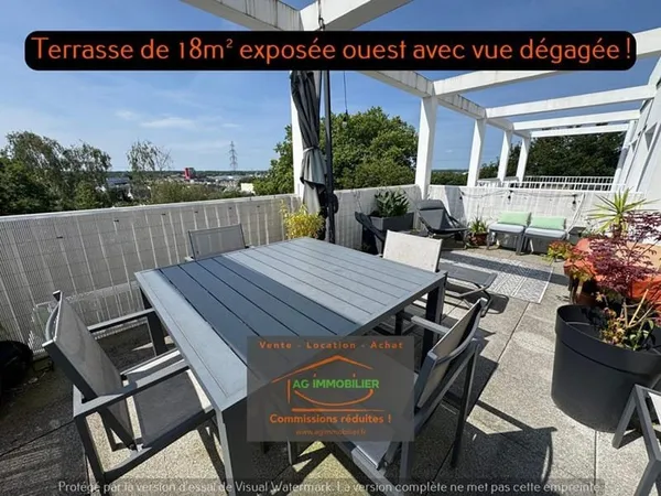 Rennes Quartier Rennes/Lorient T3 de 70.21m2 avec terrasse de 18