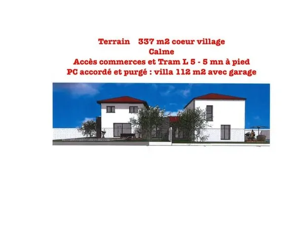 terrain a batir centre village ( + projet de construction)