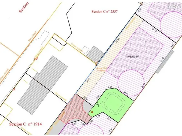 Terrain à bâtir 886 m² - Larnavey - Viabilisé - Assainissement collectif