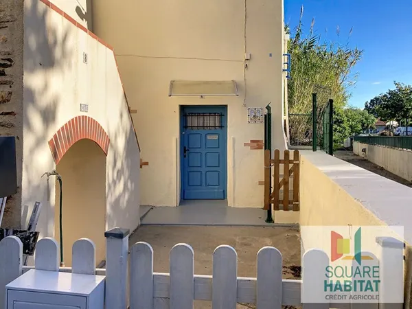FRAIS D'AGENCE OFFERTS Centre de Pezilla - Maison de village T2 Bis - MEUBLÉE