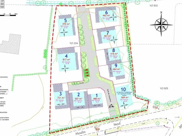 Terrain 461 m²