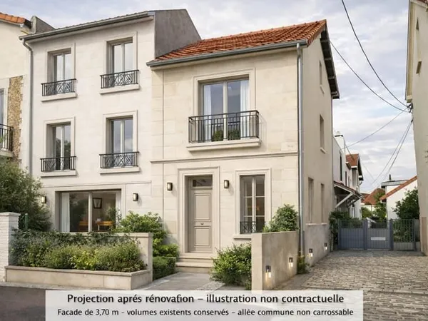 Clamart -Quartier Gare. Ensemble immobilier familial avec jardin et stationnements 150 m² à réinvent