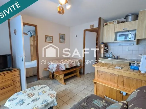 Appartement 2 Pièces avec balcon exposé plein Sud au pied des pistes