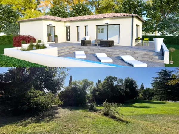 BEAULIEU Maison de plain-pied de 80m2 avec garage sur une