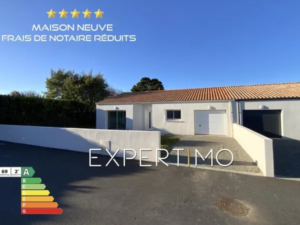 Vends maison neuve - 93.52m² - 5 pièces, 3 chambres - Angles 85750