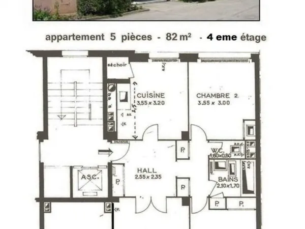F4 CALUIRE BE 4eme ASC+VUE +PARKING+CALME 1250/mois+ charges