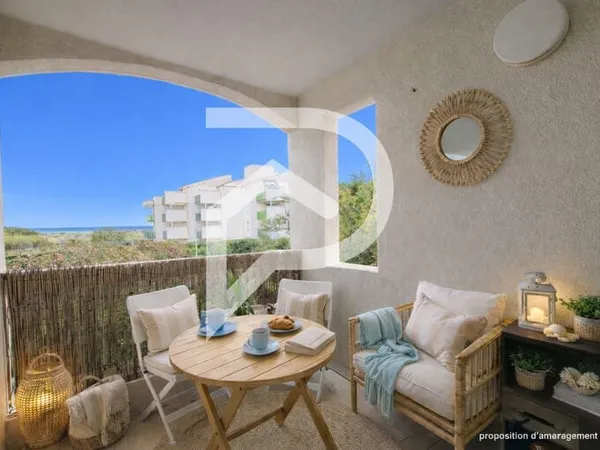 Appartement bord de plage Saint Cyprien - vue mer