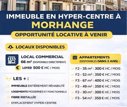 Local commercial et appartement à louer