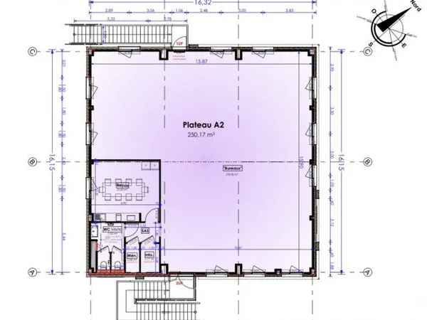 Bureaux 250 m²
