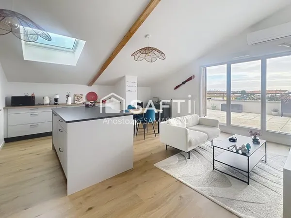 T4 lumineux avec grande terrasse et vue Pyrénées Quartier Croix-Daurade