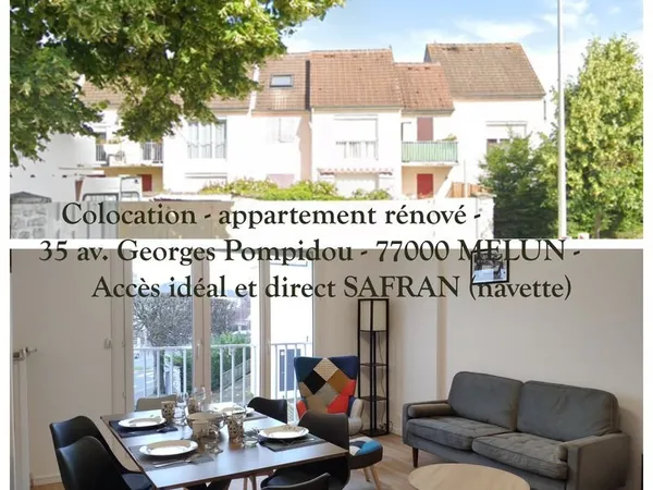 Chambre en Colocation - appartement rénové 66m² - Accès idéal et direct SAFRAN (10 min navette gratu