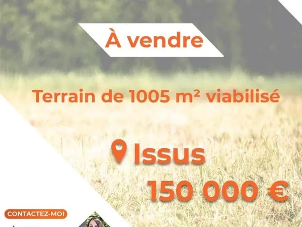 Terrain constructible 1005 m²