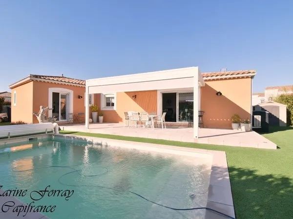 Maison plain-pied à vendre 4 pièces avec piscine MARAUSSAN (34)