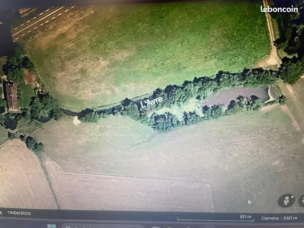 Plan d'eau Vente Verneuil d'Avre et d'Iton  4000m² 15000€