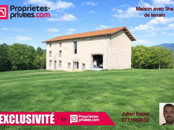 Maison Ambert 6 pièces +/-250 m2 + 3ha de terrain environ