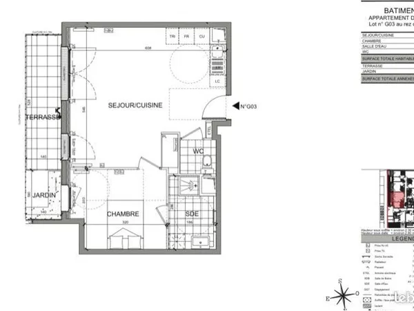 T2 48 m² avec jardin + terrasse + parking - tout inclus - Cergy St Christophe