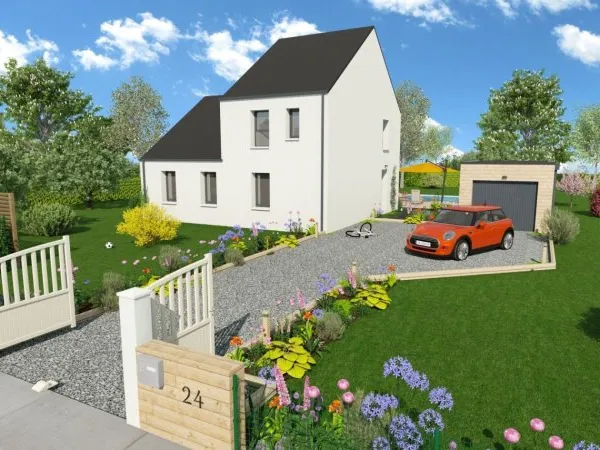 Projet de construction d'une maison 110.54 m² avec terrain à SAINT-BENOIT-D'HEBERTOT (14)