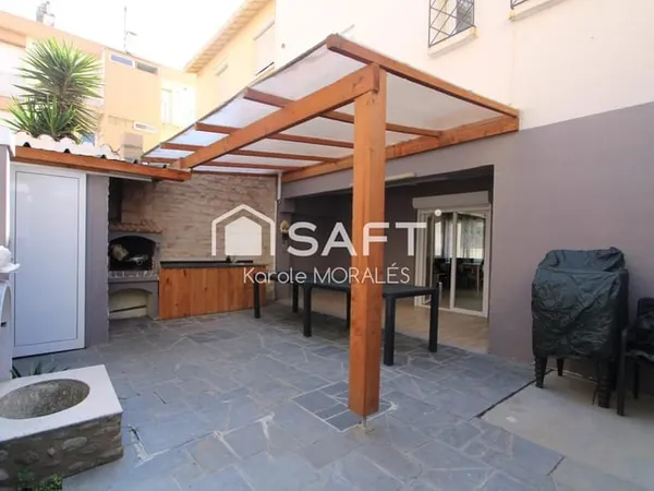 CANET EN ROUSSILLON PLAGE, MAISON 2 FACES, AVEC EXTERIEUR ET STATIONNEMENT
