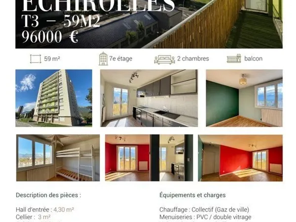 Vente appartement T3 très bien situé