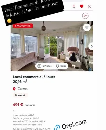 Local commercial ORPI CARNOT
