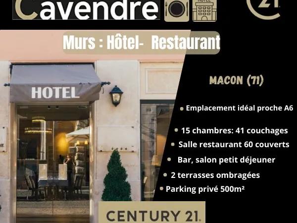 Hôtellerie et restauration Vente Mâcon   50000€